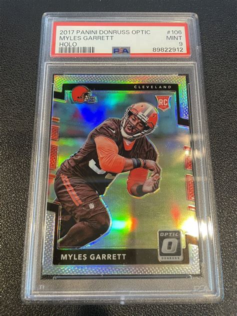 Panini Donruss Optic Myles Garrett Holo Rc Psa Mint Ebay