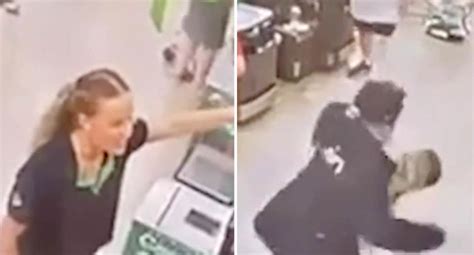 Shocking Moment Woolworths Worker Attacked At Check Out