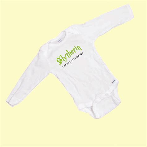 Slytherin Cause I Cant Walk Yet Funny Harry Potter Long Sleeve Onesie