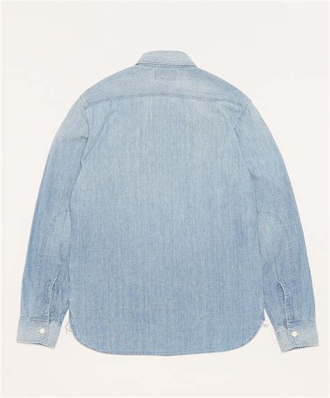 indigo chambray work shirtlmen blue rrl
