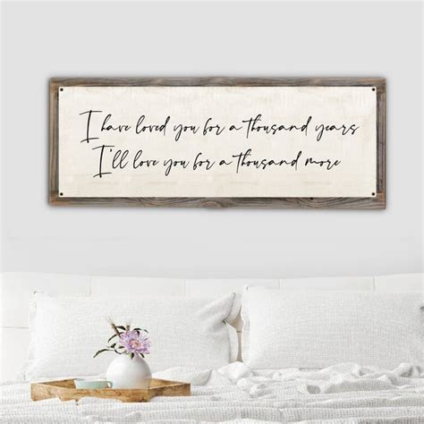 Ive Loved You For A Thousand Years Wall Art Etsy