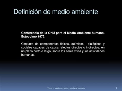 Ppt Tema Medio Ambiente Y Teor A De Sistemas Powerpoint