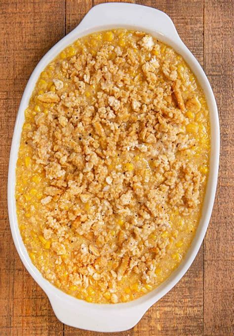 Easy Scalloped Corn Recipe Creamy Buttery And Crispy Dinner Then Dessert