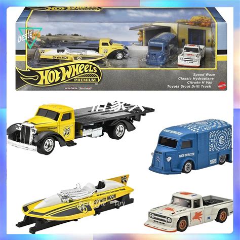 Hot Wheels Moon Eye Garage GMH39 Hidroavi N Citroen Cami N Toyota Stout Drift Veh Culo