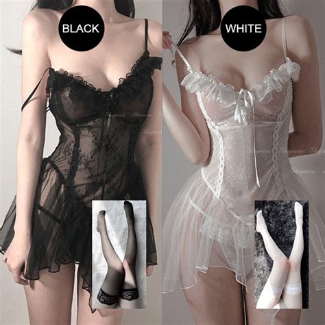 Lenceria Pajama Sets Lingerie Lingerie Sexy Lace Sexy Transparent Lace Hot Service Dress
