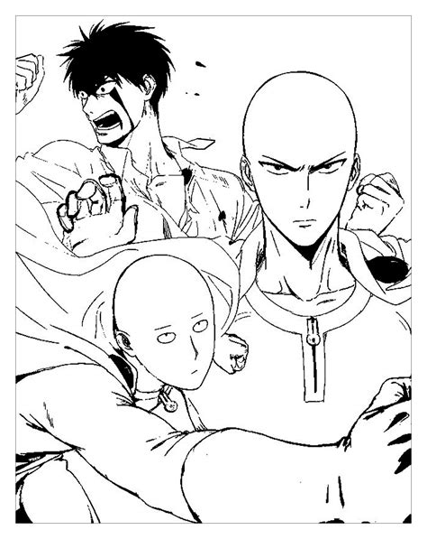 Saitama Guapo Para Colorear Imprimir E Dibujar Coloringonly The Best