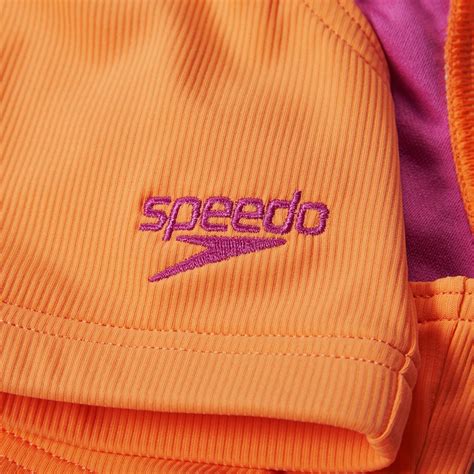 Girls Textured Bikini Orange Speedo Uk