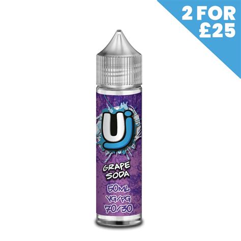 Grape Soda 50ml 60ml With Shot Best Vape Juice Sky Blue Vape