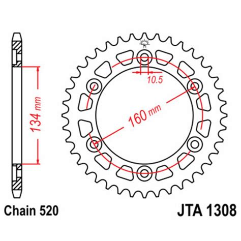 Couronne Jt Sprockets Aluminium Ultra Light Dents