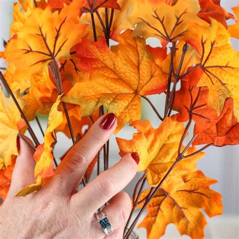 Fall Artificial Maple Leaf Bush Bushes And Bouquets Floral Supplies