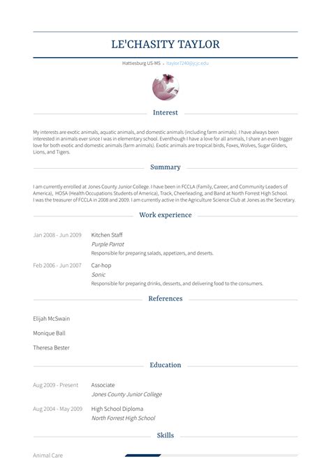 Kitchen Staff - Resume Samples and Templates | VisualCV