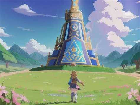 Dopamine Girl Princess Zelda In The Style Of Studio Ghibli Breath Of