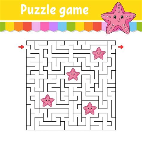 Premium Vector | Square maze. game for kids.