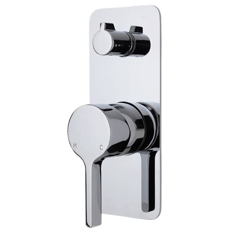 Sansa Wallshower Mixer W Diverter Soft Square Chrome Beaumont Tiles