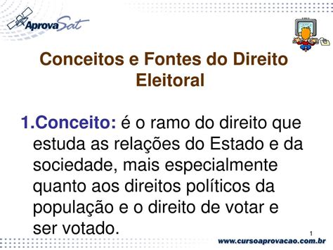 Ppt Conceitos E Fontes Do Direito Eleitoral Powerpoint Presentation