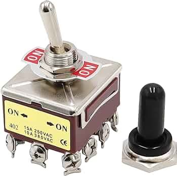 Mxuteuk Heavy Duty Rocker Toggle Switch 2 Position 4PDT 12 Terminal ON