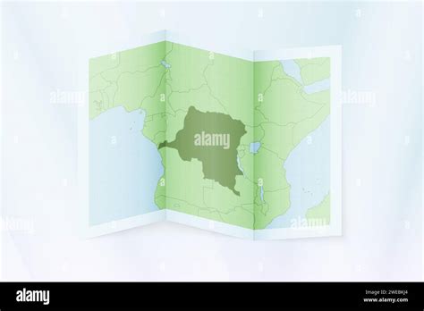 Dr Congo Map Folded Paper With Dr Congo Map Vector Illustration Stock Vector Image And Art Alamy