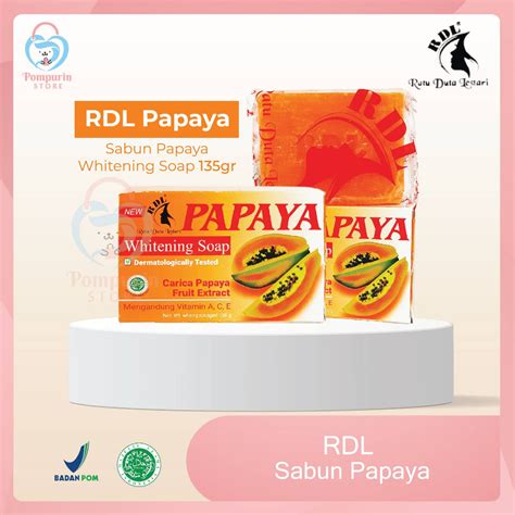 Jual Rdl Papaya Sabun Papaya Whitening Soap Gr Sabun Pepaya Halal