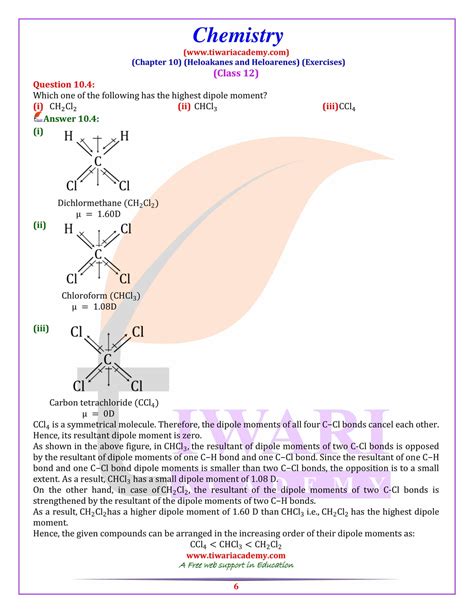 NCERT Solutions For Class 12 Chemistry Chapter 10 Haloalkane Haloarene