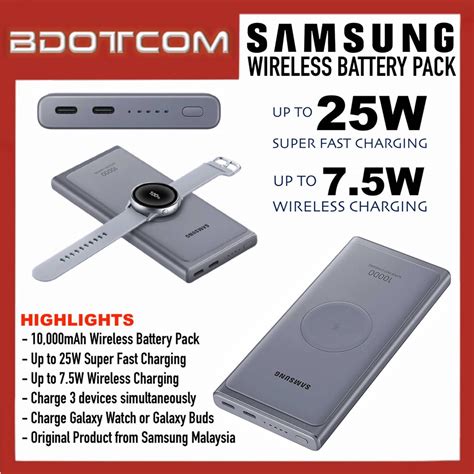 Samsung 10000mAh Wireless Battery Pack 25W Super Fast Charging Power