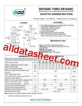 SR1670C Datasheet PDF Microdiode Electronics Jiangsu Co Ltd