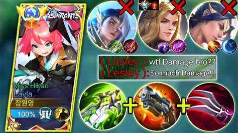 LAYLA VS SIS LESLEY IN SIDELANE HYPER LANCELOT LAYLA BEST BUILD