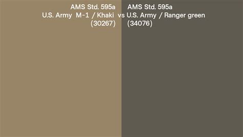 Ams Std 595a 30267 Us Army M 1 Khaki Vs 34076 Us Army