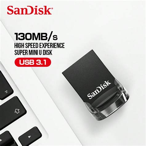 Sandisk Ultra Fit Cz430 Usb31 Gen 1 Flash Drive 32gb 64gb 128gb 256gb