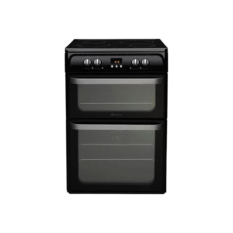 Hotpoint Ultima 60cm Double Oven Electric Cooker With Induction Hob Black Buyitdirectie