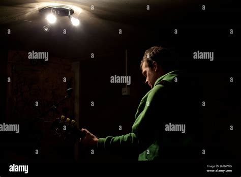 Man playing electric guitar Stock Photo - Alamy