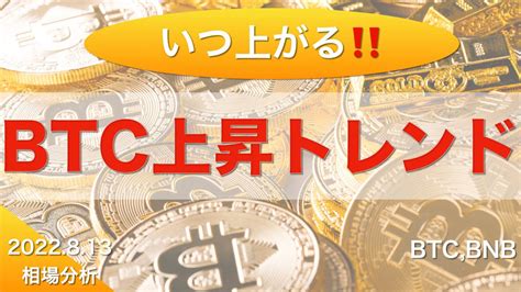 【btc】上昇トレンド気になる今後（2022年8月13日 相場分析） Youtube