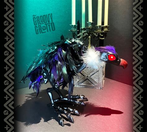 Custom Animatronic Vulture Gothic Skeleton Decor Oddities And