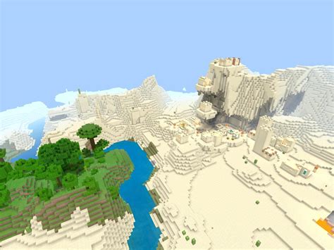 Cool Desert Village Next To A Jungle - Seed is 553002376 [Bedrock] : minecraftseeds