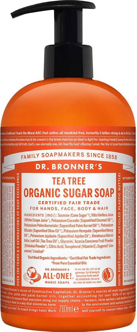 Dr Bronners Organic Sugar Soap Tea Tree 710ml Pris