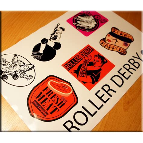 Decografix Propose Une Planche De Stickers Autocollants Roller Derby