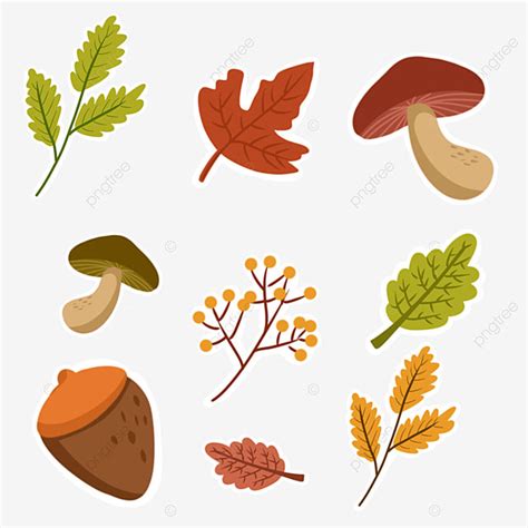 Autumn Sticker Hd Transparent Autumn Element Sticker Collection