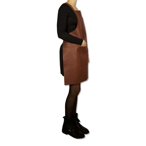 Suspender Style Apron Classic Brown Dutchdeluxes