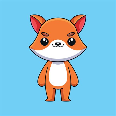 Cute Fox Cartoon Doodle Art Hand Drawn Concept Vector Kawaii Icon Illustration 11860750 Vector