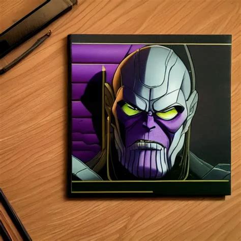 Thanos At Starbucks Cel Shading By Hayao Miyazaki Stable Diffusion