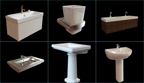 11256 A Collection Of Wash Basin 3dsmax Models Free Download 3dzip