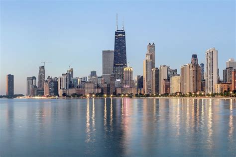 Chicago Skyline at Sunrise Chicago Wall Art Photo Wood | Etsy