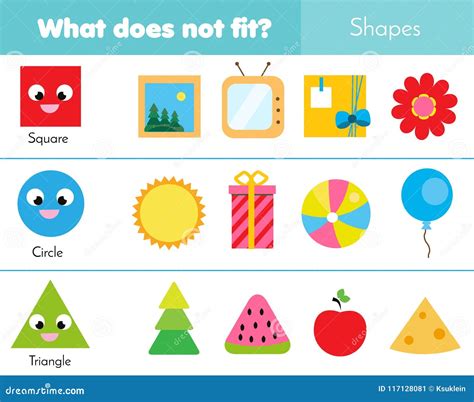 Shapes For Kids Educational Poster Vector Illustration | CartoonDealer ...