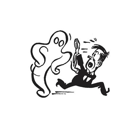 Man Followed By Angry Ghost Drawing By Csa Images Fine Art America