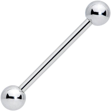 Body Candy Body Candy Unisex 14g Womens 316l Stainless Steel Extra Long Barbell Tongue Ring