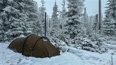 Hot Tent Winter Solo Overnighter At Youtube