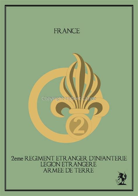 Eme Regiment Etranger D Infanterie Insignia Original Art By