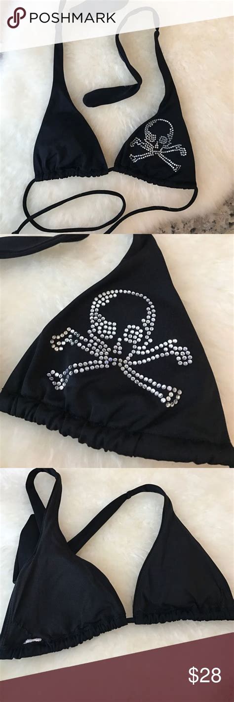 Skull And Crossbones Bikini Top Bikini Tops Bikinis Skull And Crossbones