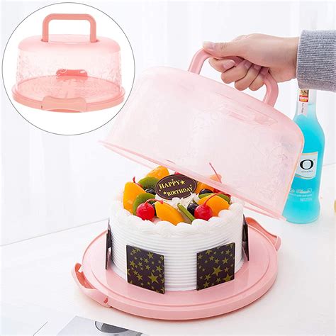 Yirtree Cake Keeper With Cover Plastic Cupcake Carrier With Handle