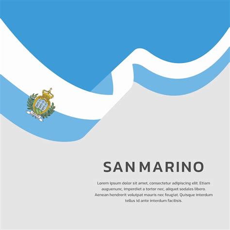 Ilustração Do Modelo De Bandeira De San Marino Vetor Premium