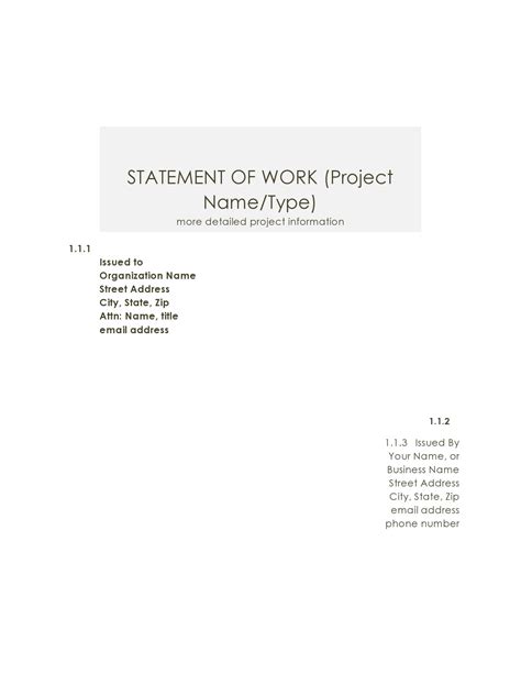 42 Great Statement of Work Templates (SOW) ᐅ TemplateLab